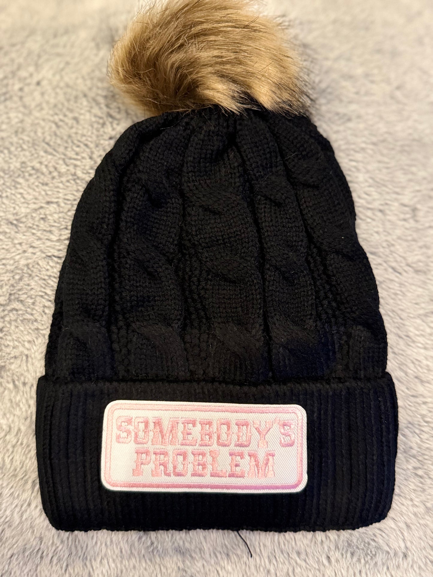 “Somebody’s Problem” Knit Pom Beanie