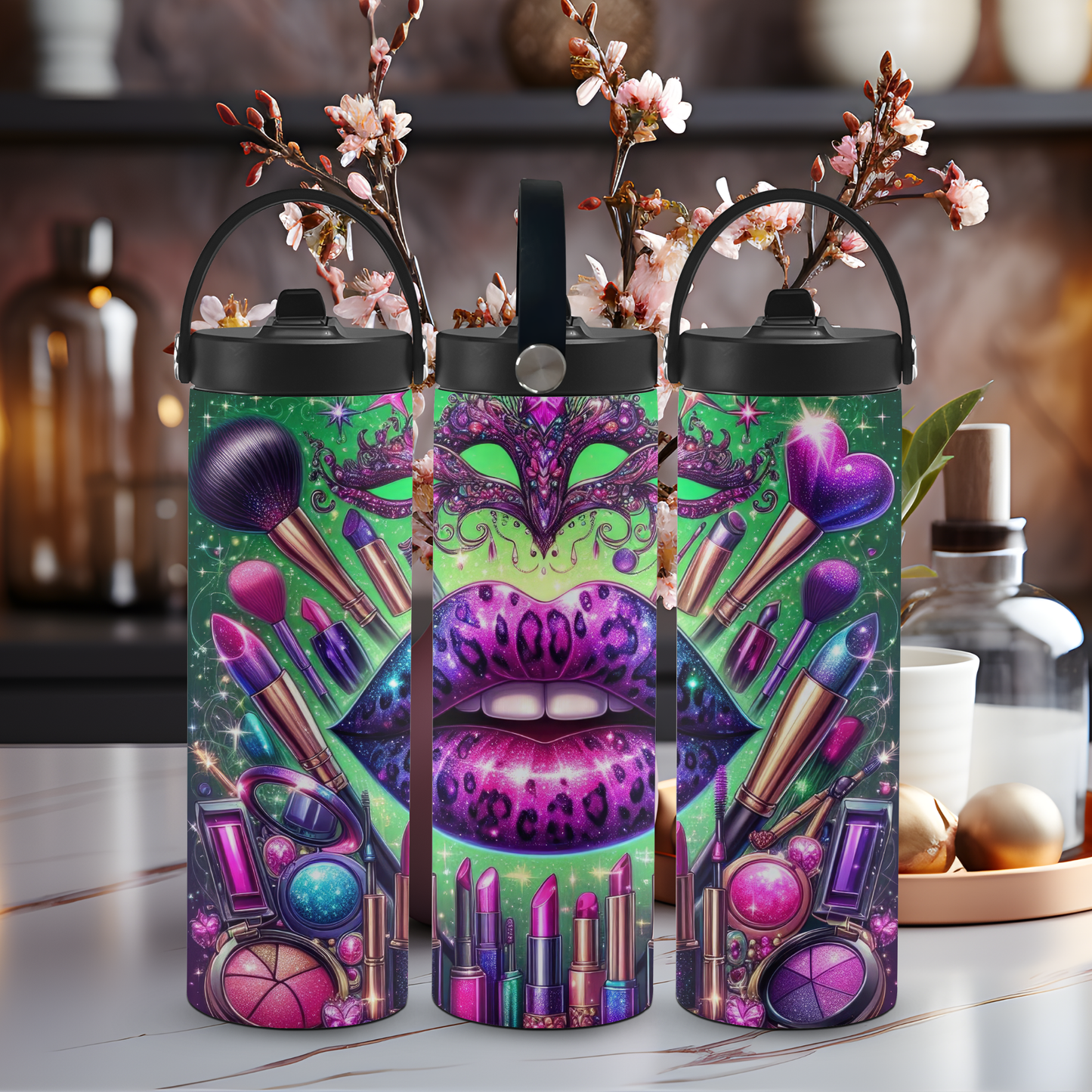 Personalized 20 oz Leak-Proof Water Bottle | Stainless Steel School Tumbler with Handle