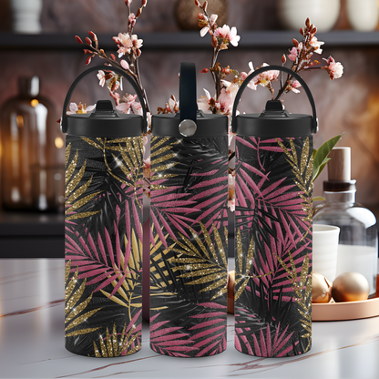 Personalized 20 oz Leak-Proof Water Bottle | Stainless Steel School Tumbler with Handle