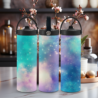 Personalized 20 oz Leak-Proof Water Bottle | Stainless Steel School Tumbler with Handle
