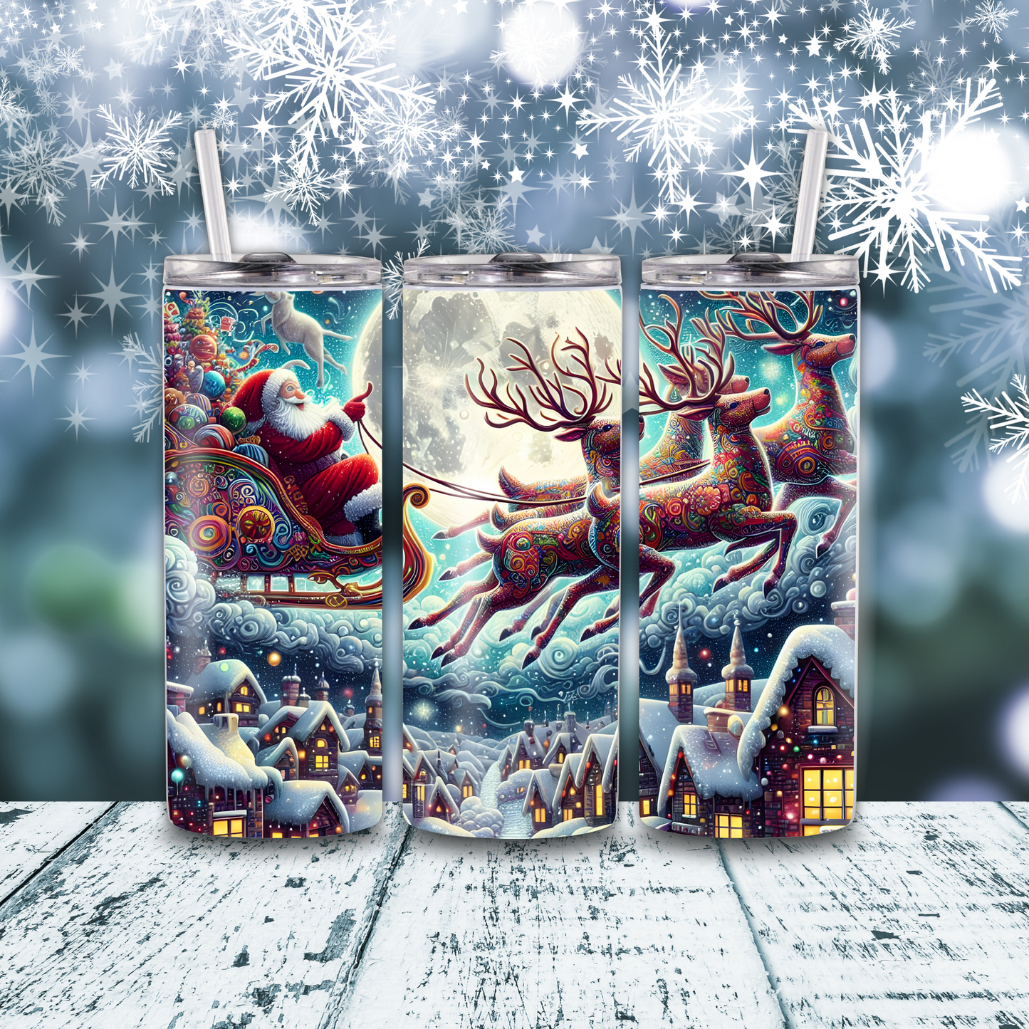 Holiday Season 20 oz Skinny Tumblers