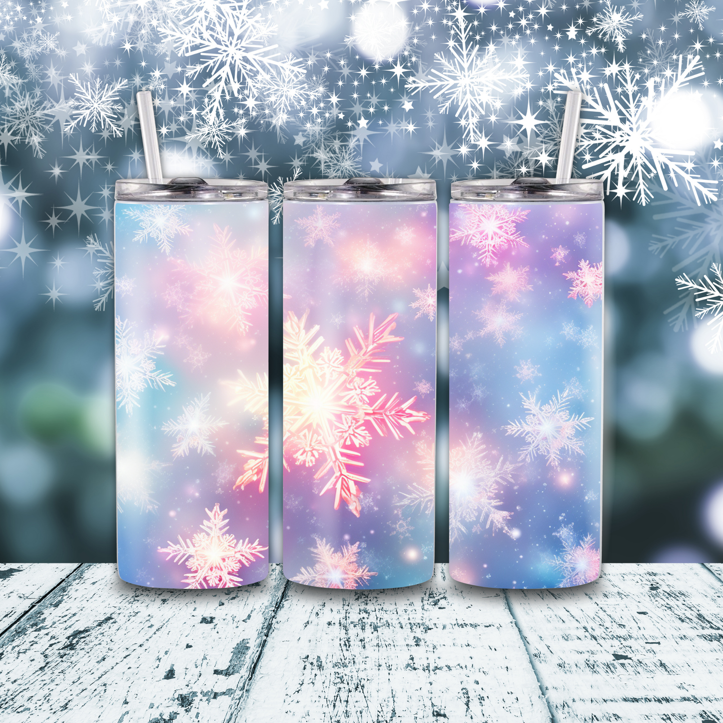 Holiday Season 20 oz Skinny Tumblers