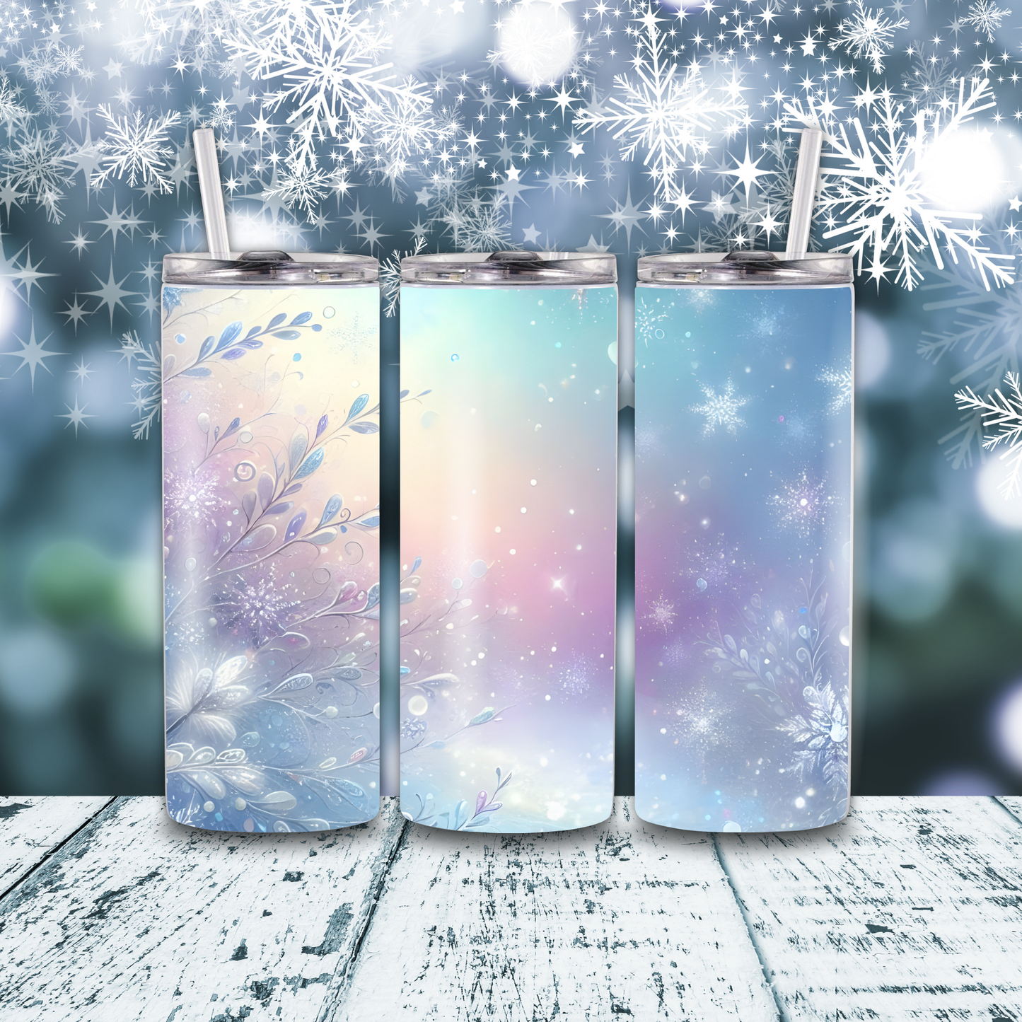 Holiday Season 20 oz Skinny Tumblers