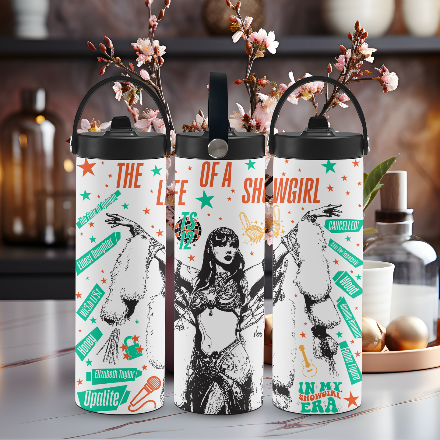 Personalized 20 oz Leak-Proof Water Bottle | Stainless Steel School Tumbler with Handle