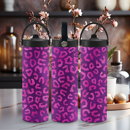 Personalized 20 oz Leak-Proof Water Bottle | Stainless Steel School Tumbler with Handle
