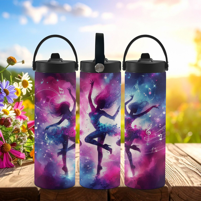 Personalized 20 oz Leak-Proof Water Bottle | Stainless Steel School Tumbler with Handle