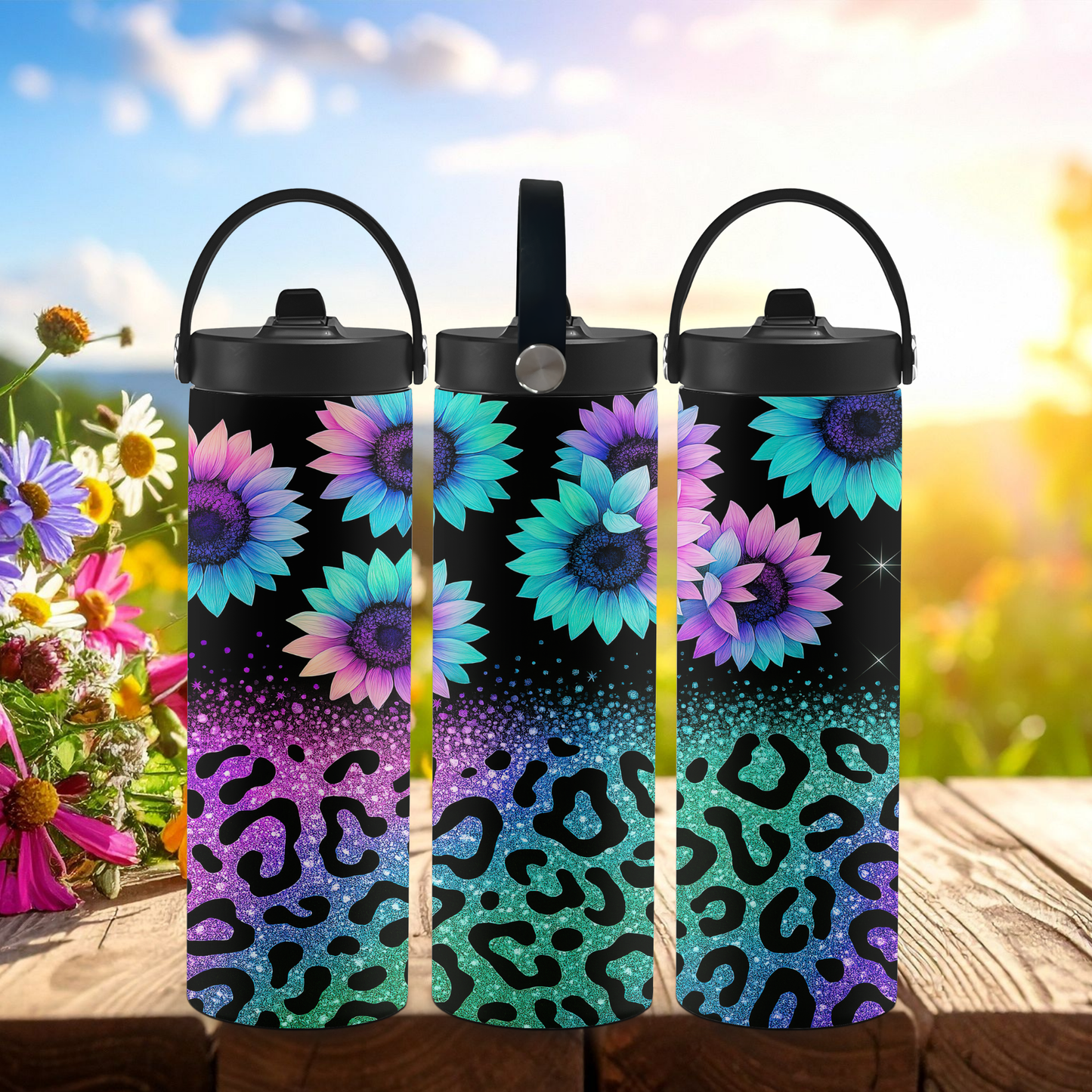 Personalized 20 oz Leak-Proof Water Bottle | Stainless Steel School Tumbler with Handle