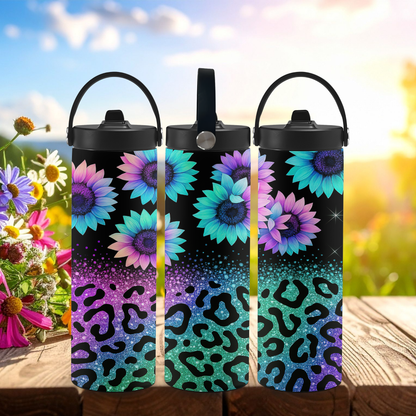 Personalized 20 oz Leak-Proof Water Bottle | Stainless Steel School Tumbler with Handle