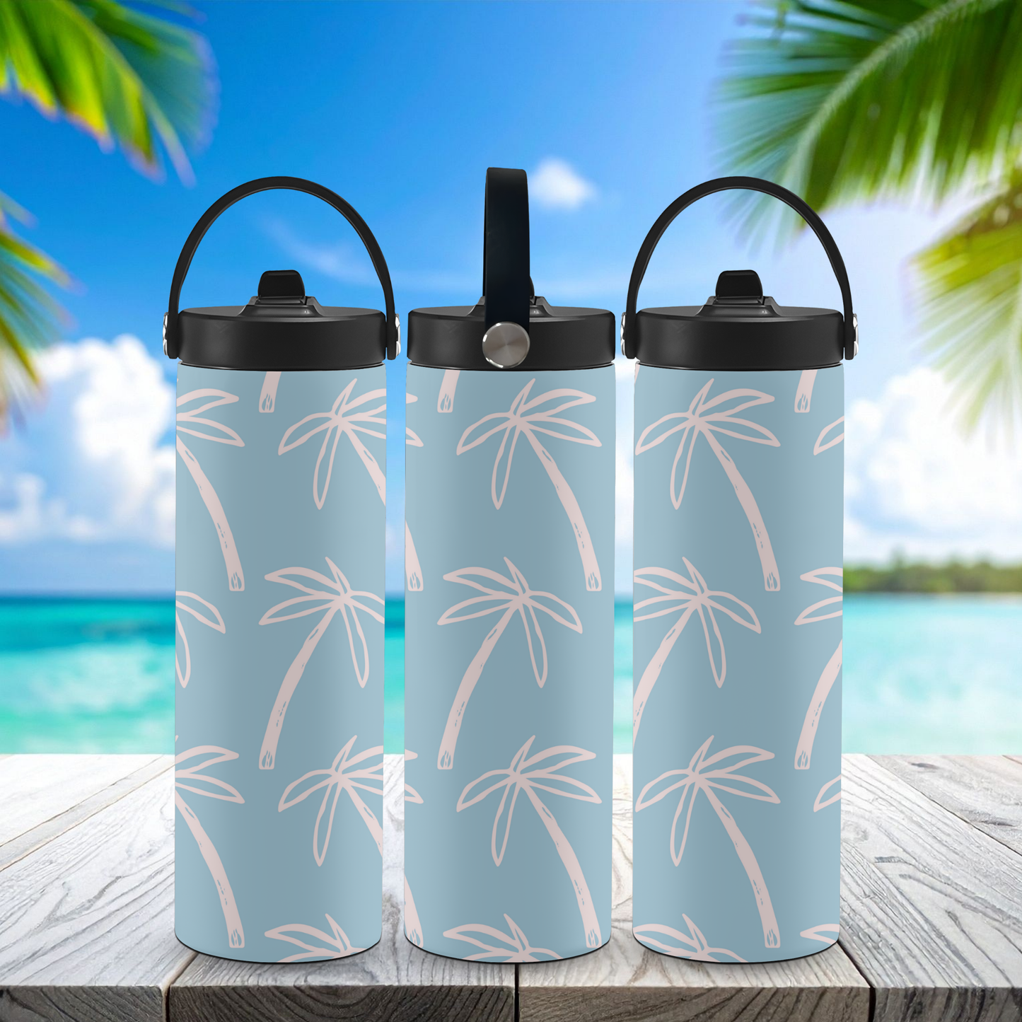 Personalized 20 oz Leak-Proof Water Bottle | Stainless Steel School Tumbler with Handle