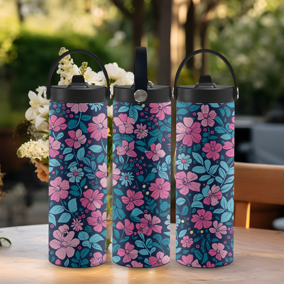 Personalized 20 oz Leak-Proof Water Bottle | Stainless Steel School Tumbler with Handle