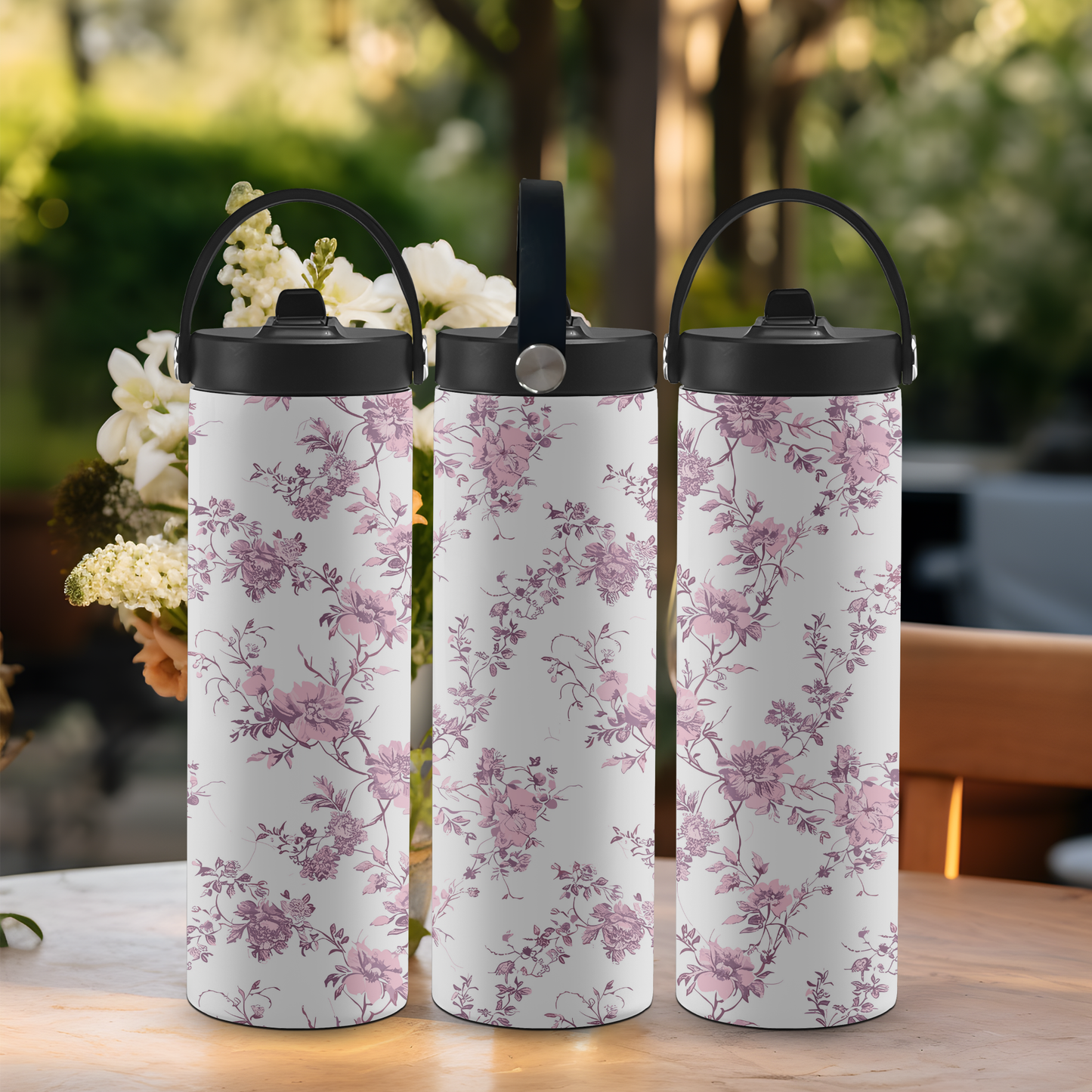 Personalized 20 oz Leak-Proof Water Bottle | Stainless Steel School Tumbler with Handle