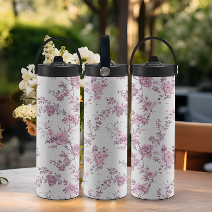 Personalized 20 oz Leak-Proof Water Bottle | Stainless Steel School Tumbler with Handle