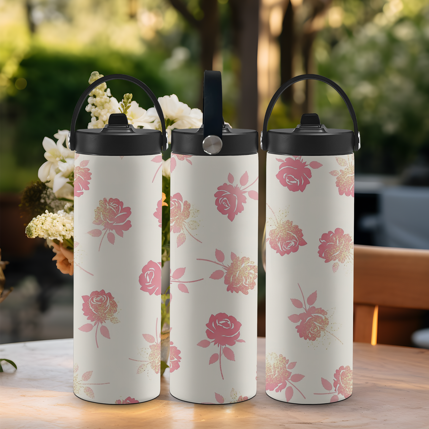 Personalized 20 oz Leak-Proof Water Bottle | Stainless Steel School Tumbler with Handle