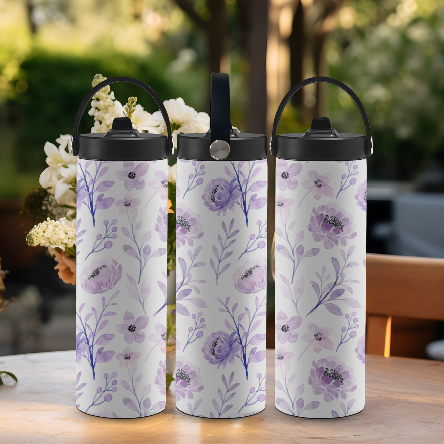 Personalized 20 oz Leak-Proof Water Bottle | Stainless Steel School Tumbler with Handle