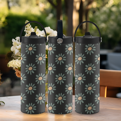 Personalized 20 oz Leak-Proof Water Bottle | Stainless Steel School Tumbler with Handle