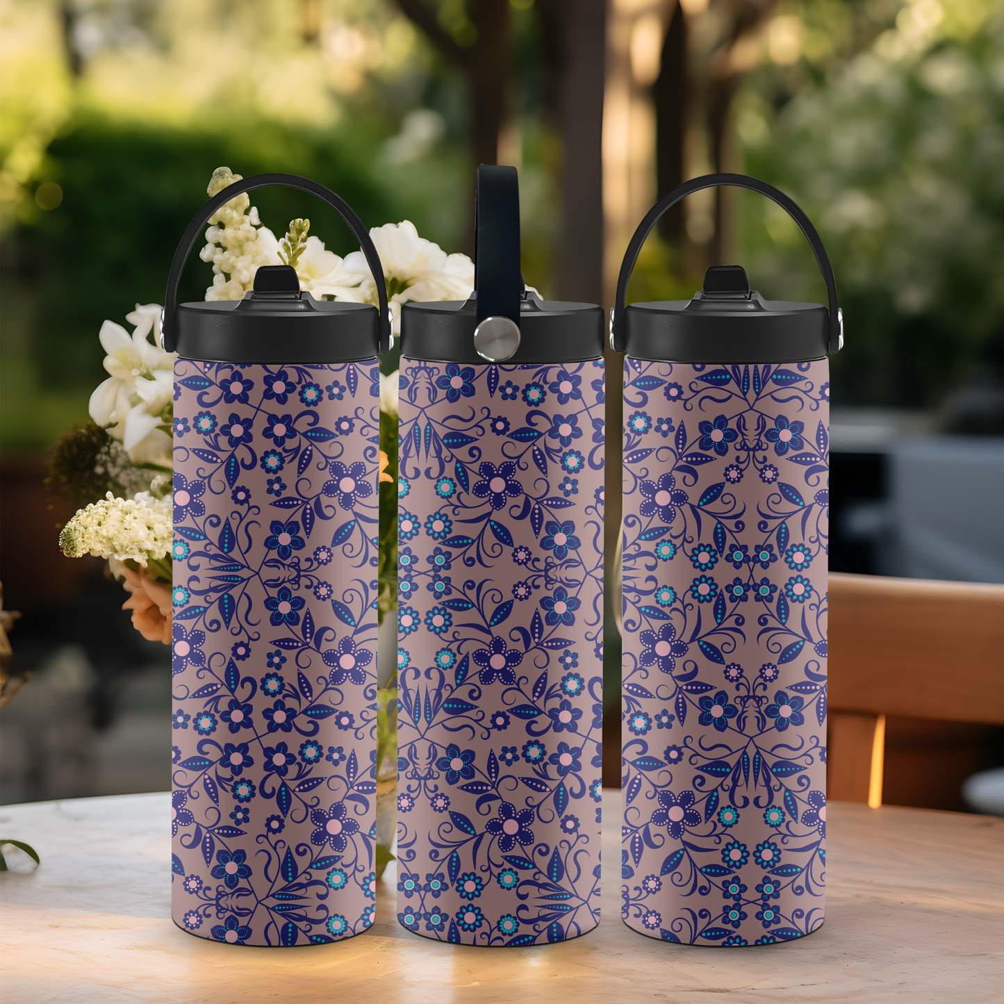 Personalized 20 oz Leak-Proof Water Bottle | Stainless Steel School Tumbler with Handle