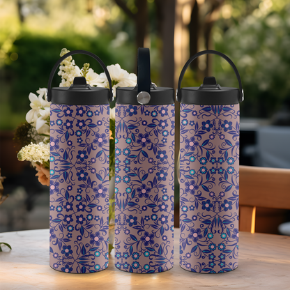 Personalized 20 oz Leak-Proof Water Bottle | Stainless Steel School Tumbler with Handle