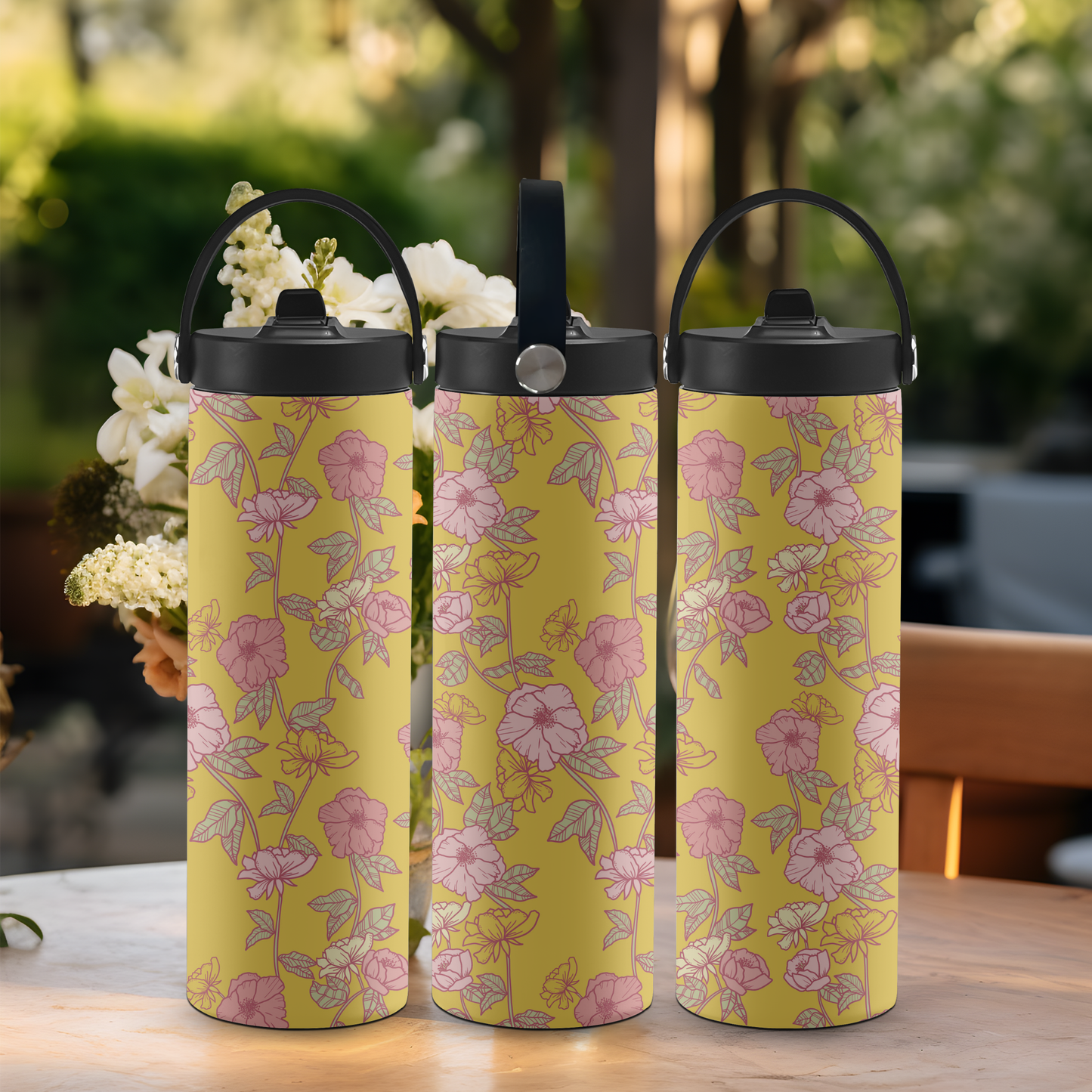 Personalized 20 oz Leak-Proof Water Bottle | Stainless Steel School Tumbler with Handle