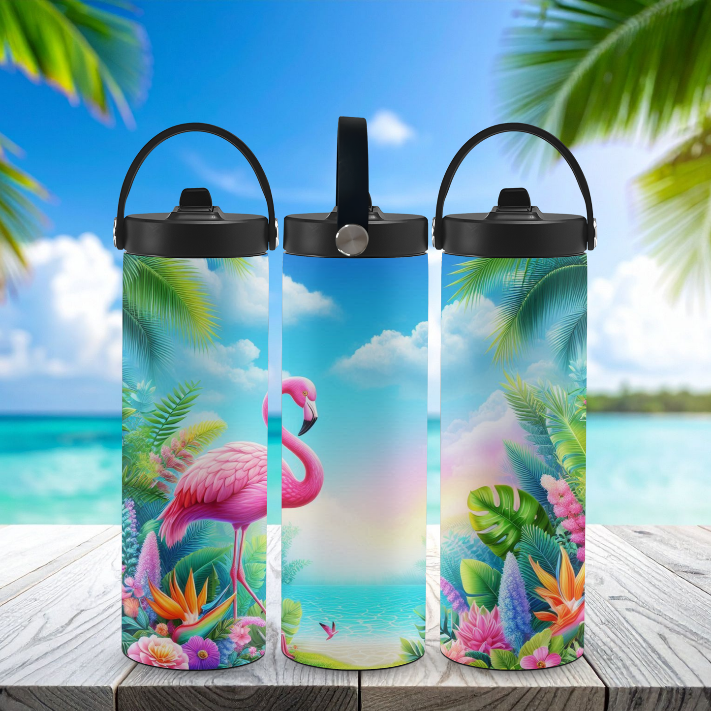 Personalized 20 oz Leak-Proof Water Bottle | Stainless Steel School Tumbler with Handle