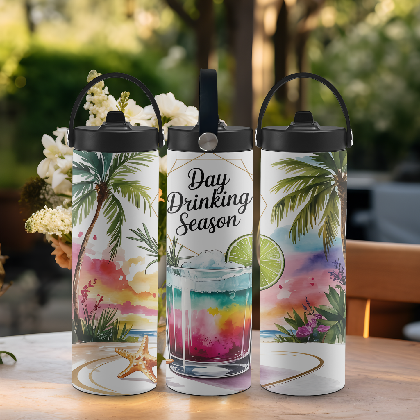 Personalized 20 oz Leak-Proof Water Bottle | Stainless Steel School Tumbler with Handle