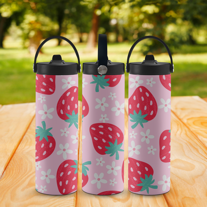 Personalized 20 oz Leak-Proof Water Bottle | Stainless Steel School Tumbler with Handle