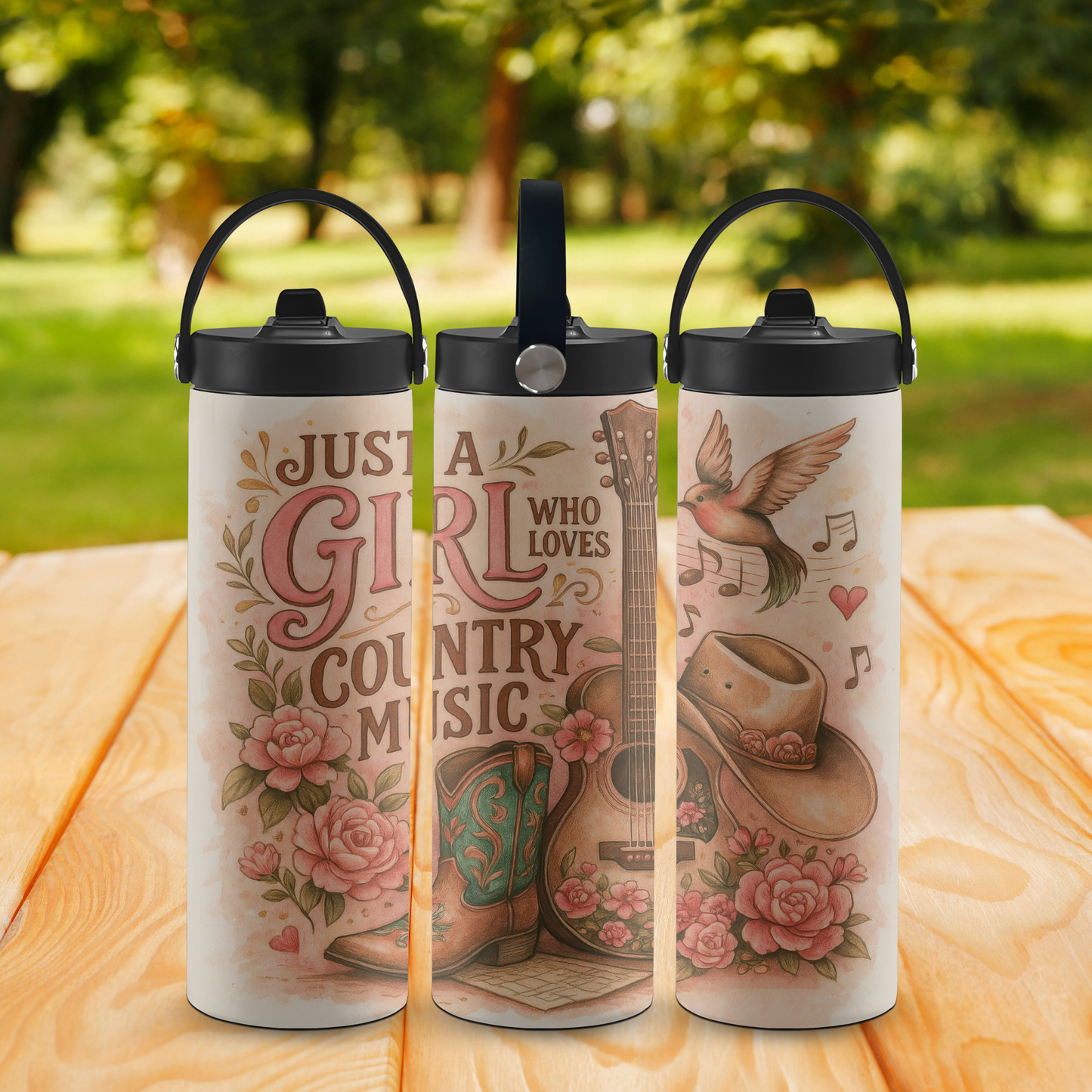 Personalized 20 oz Leak-Proof Water Bottle | Stainless Steel School Tumbler with Handle