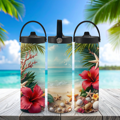 Personalized 20 oz Leak-Proof Water Bottle | Stainless Steel School Tumbler with Handle