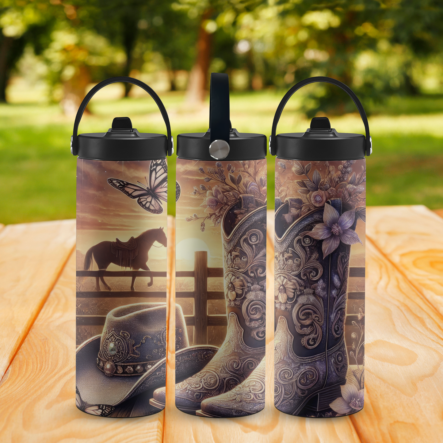 Personalized 20 oz Leak-Proof Water Bottle | Stainless Steel School Tumbler with Handle