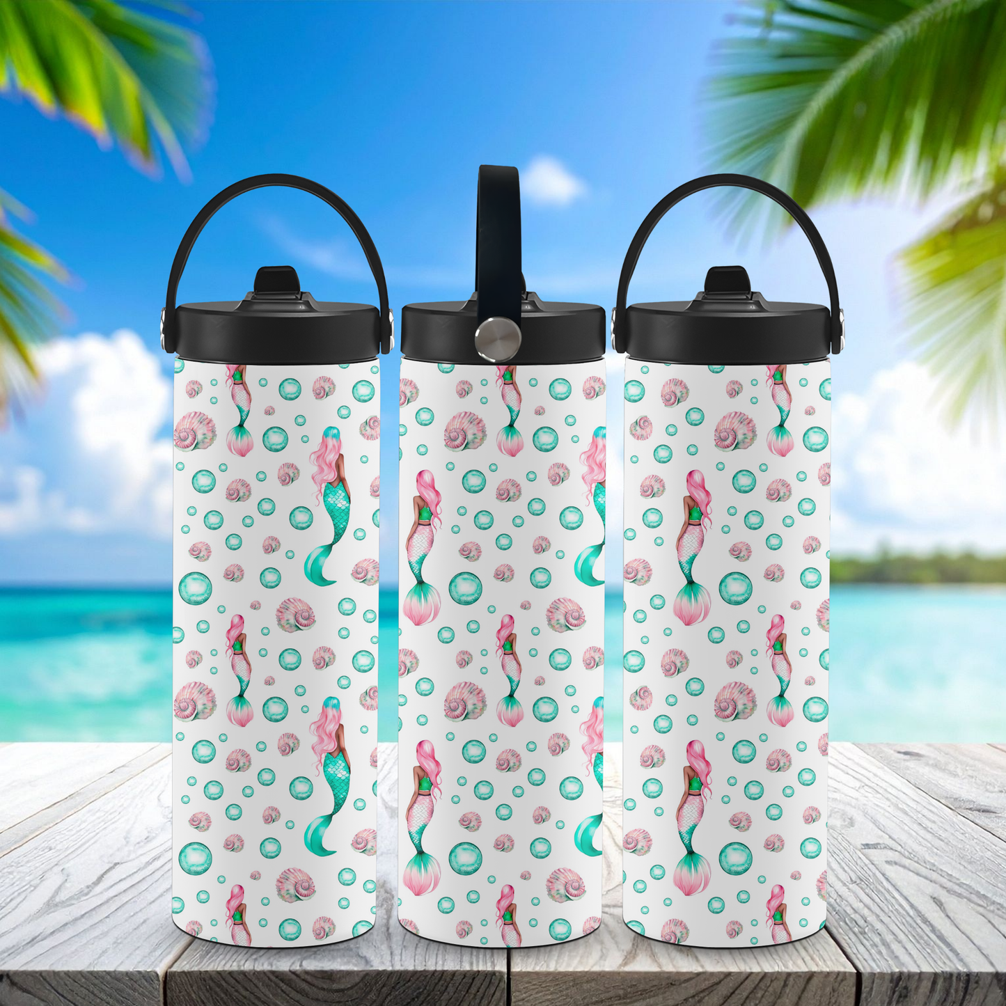 Personalized 20 oz Leak-Proof Water Bottle | Stainless Steel School Tumbler with Handle