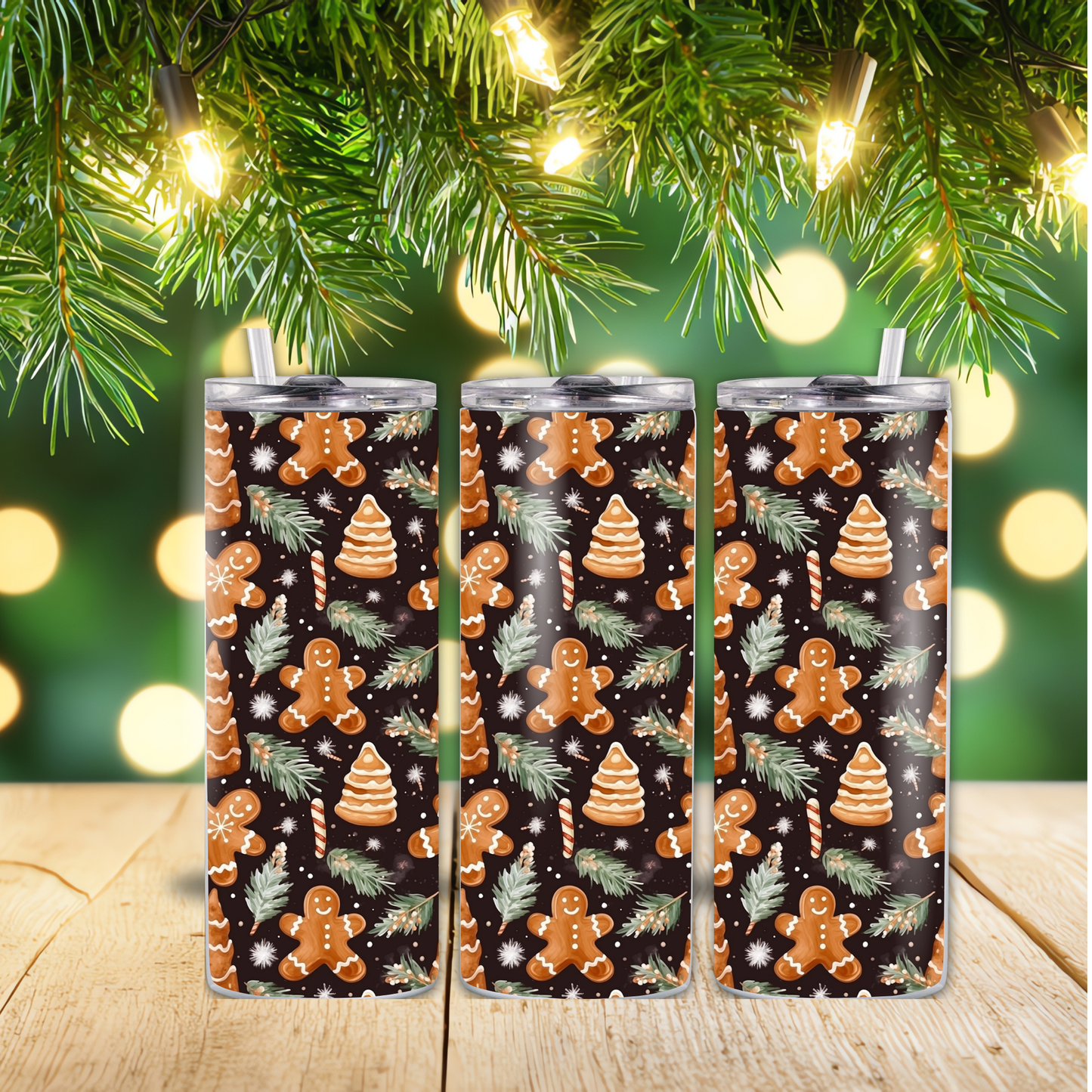 Holiday Season 20 oz Skinny Tumblers