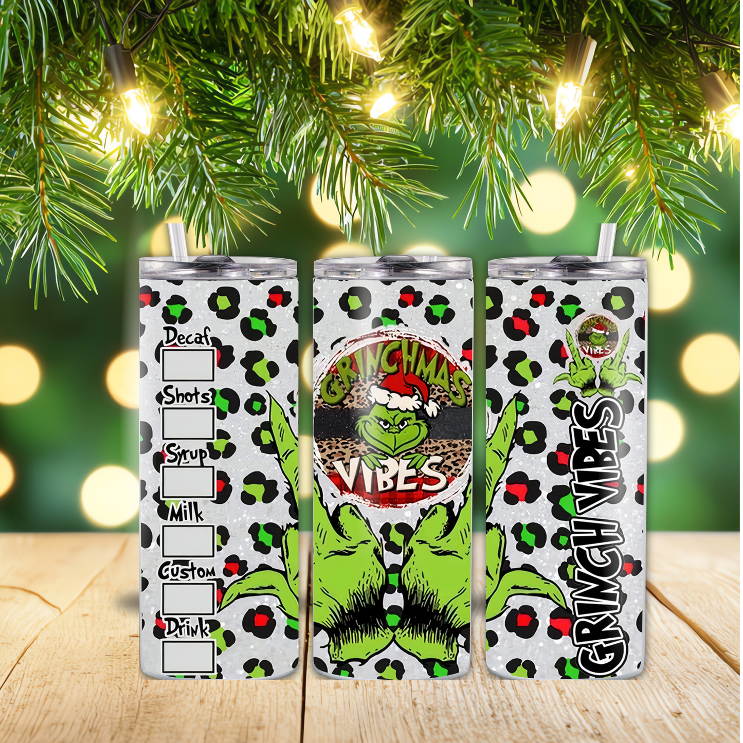 Holiday Season 20 oz Skinny Tumblers