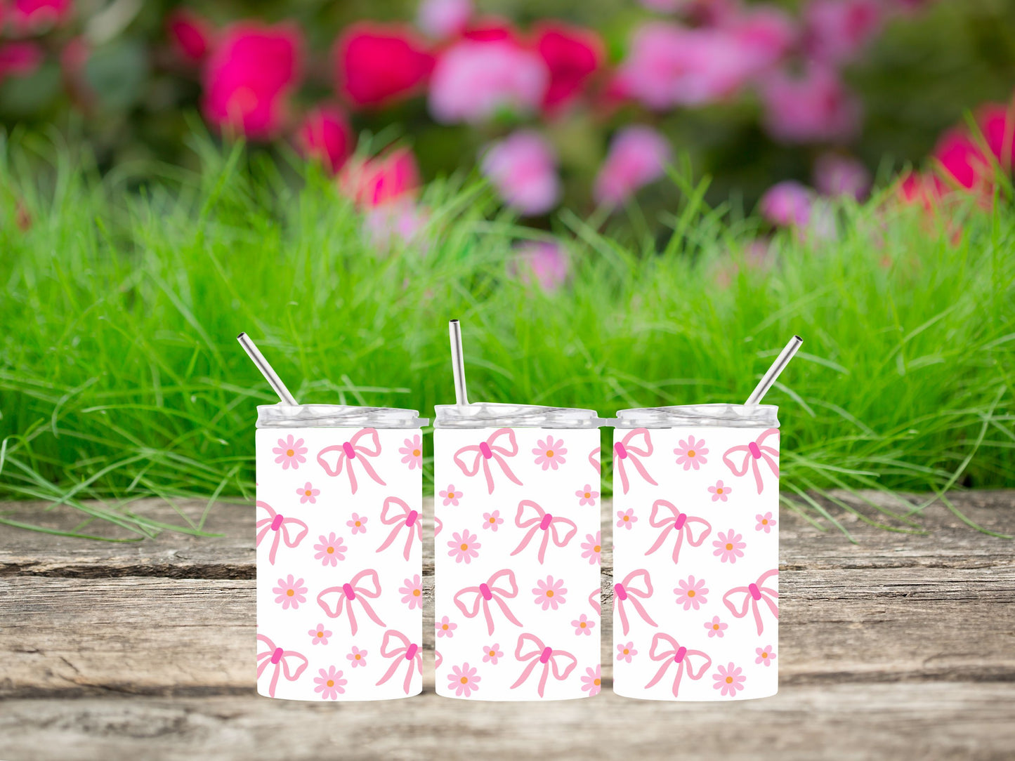 12oz Stainless Steel Skinny Tumblers – Perfect for Kids (Choose your Design)