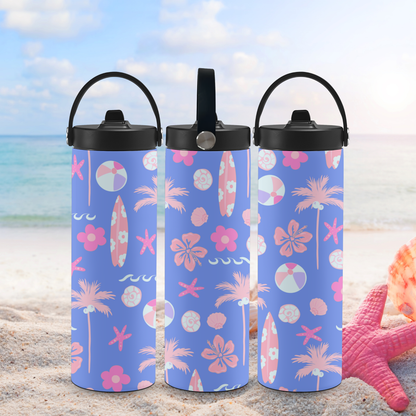 Personalized 20 oz Leak-Proof Water Bottle | Stainless Steel School Tumbler with Handle