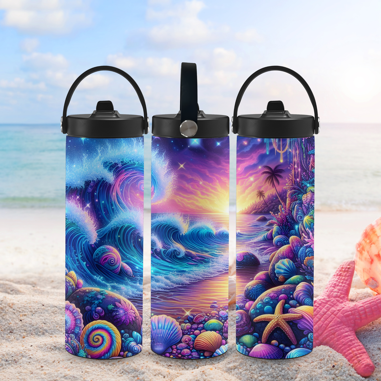 Personalized 20 oz Leak-Proof Water Bottle | Stainless Steel School Tumbler with Handle