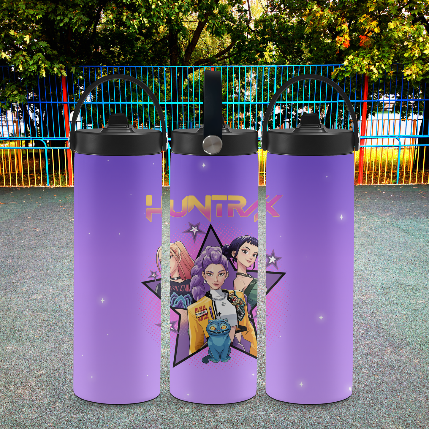 Personalized 20 oz Leak-Proof Water Bottle | Stainless Steel School Tumbler with Handle