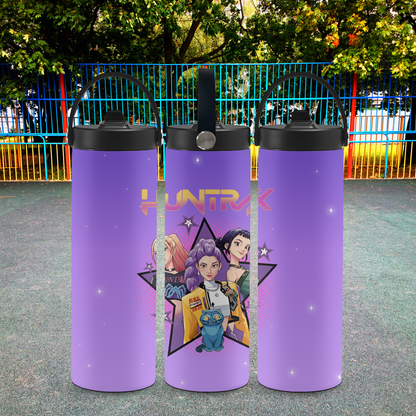 Personalized 20 oz Leak-Proof Water Bottle | Stainless Steel School Tumbler with Handle