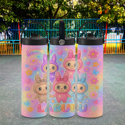 Personalized 20 oz Leak-Proof Water Bottle | Stainless Steel School Tumbler with Handle