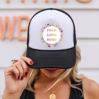 Custom Logo Trucker Hats – Perfect for Boutiques, Salons & Coastal Shops