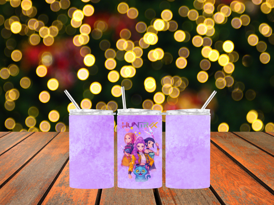 K POP Demon Hunters Purple Skinny Tumbler