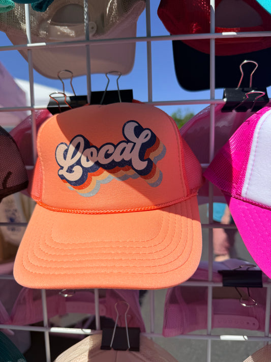 Local-Trucker Hat -Coral