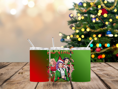 Kids Christmas 12 oz Skinny Tumbler- Holiday Edition