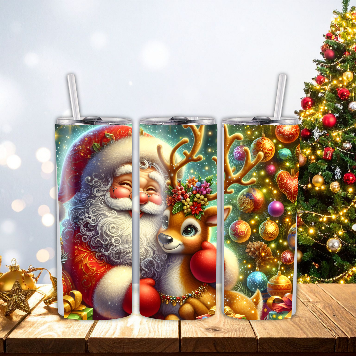 Holiday Season 20 oz Skinny Tumblers
