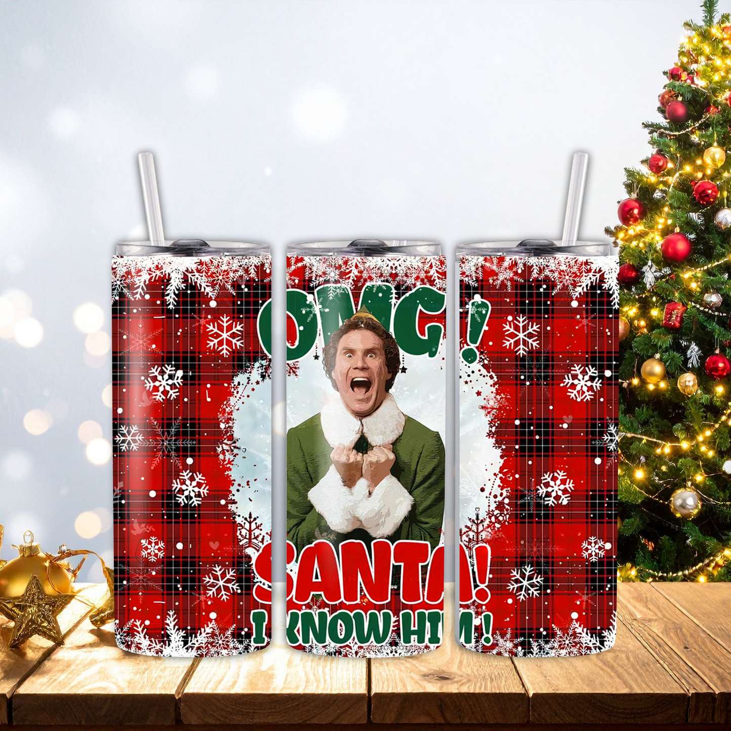 Holiday Season 20 oz Skinny Tumblers