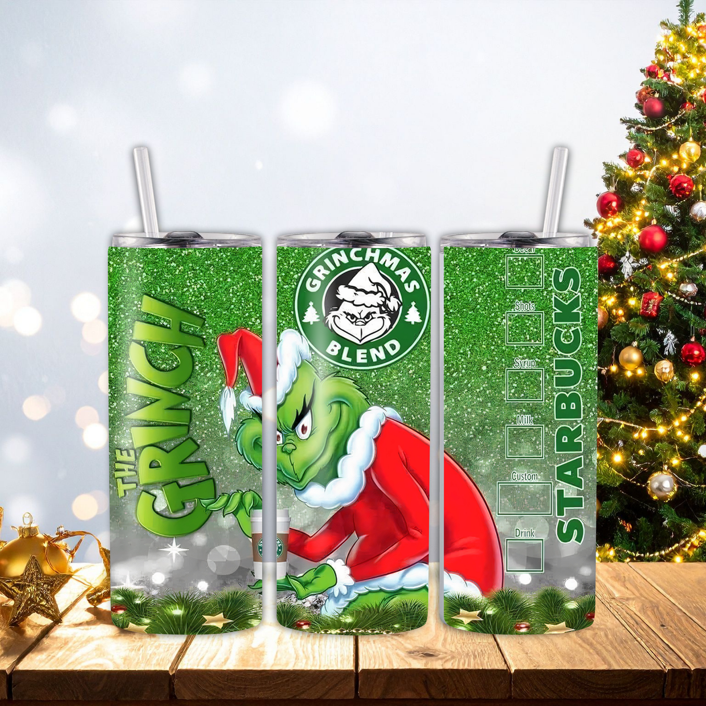 Holiday Season 20 oz Skinny Tumblers