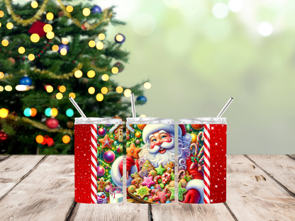 Kids Christmas 12 oz Skinny Tumbler- Holiday Edition