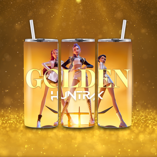 K POP Demon Hunters Golden 20 oz Skinny Tumbler