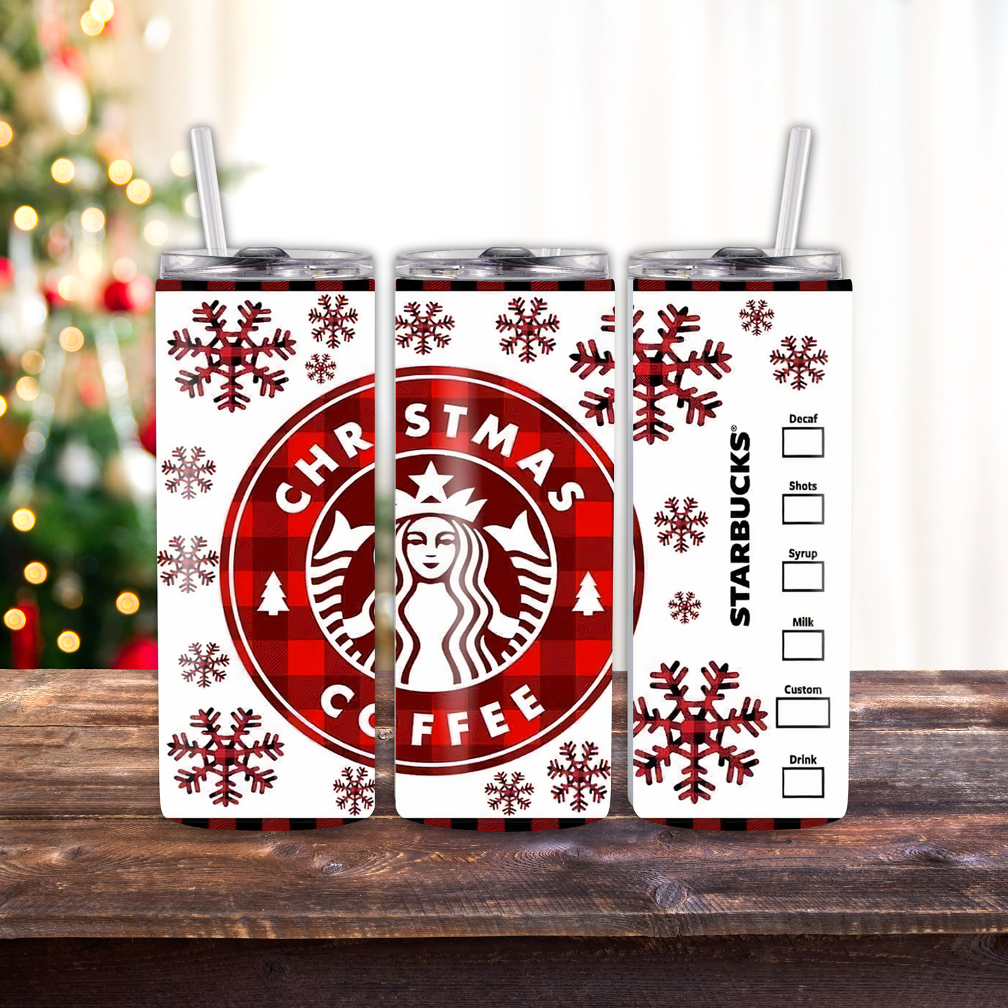 Holiday Season 20 oz Skinny Tumblers