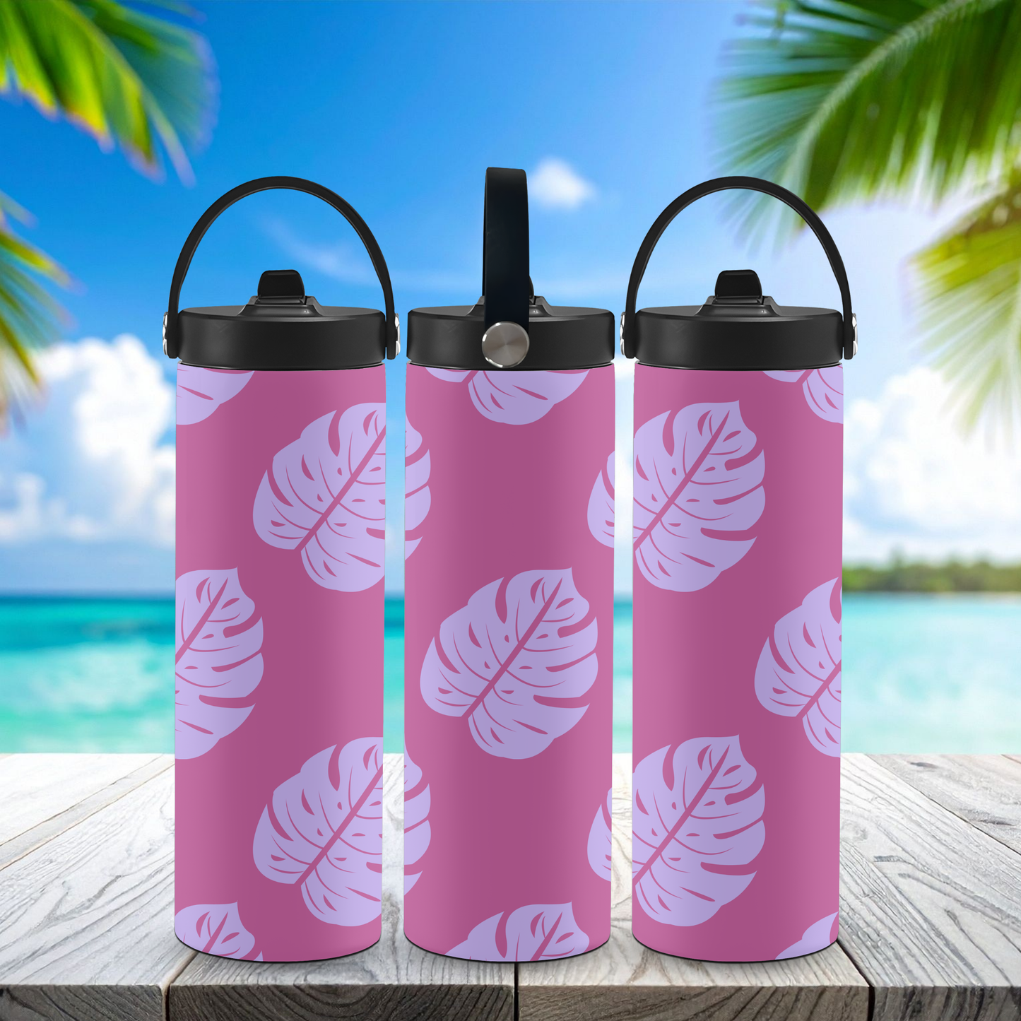 Personalized 20 oz Leak-Proof Water Bottle | Stainless Steel School Tumbler with Handle
