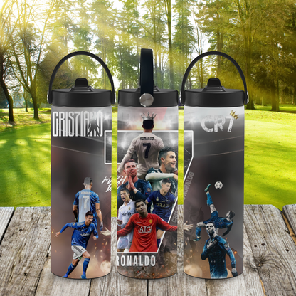 Personalized 20 oz Leak-Proof Water Bottle | Stainless Steel School Tumbler with Handle