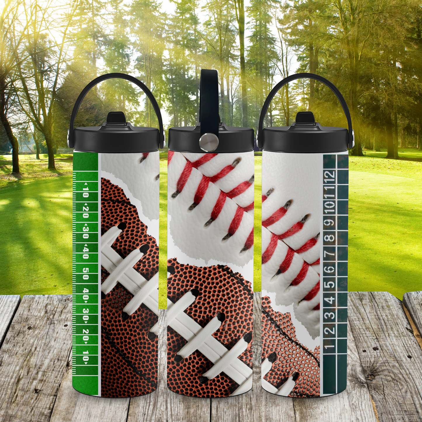 Personalized 20 oz Leak-Proof Water Bottle | Stainless Steel School Tumbler with Handle